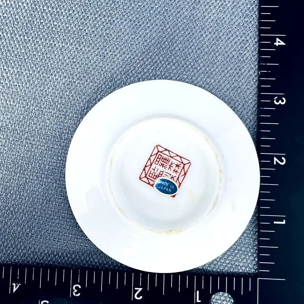 Set of 3 Chinese Saucers Red Dragon Replacement Desert Dish Asian VTG Plate